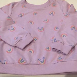Sweatshirt toddler girls size 3T rainbows 60% cotton 40% polyester new Jane&Jack